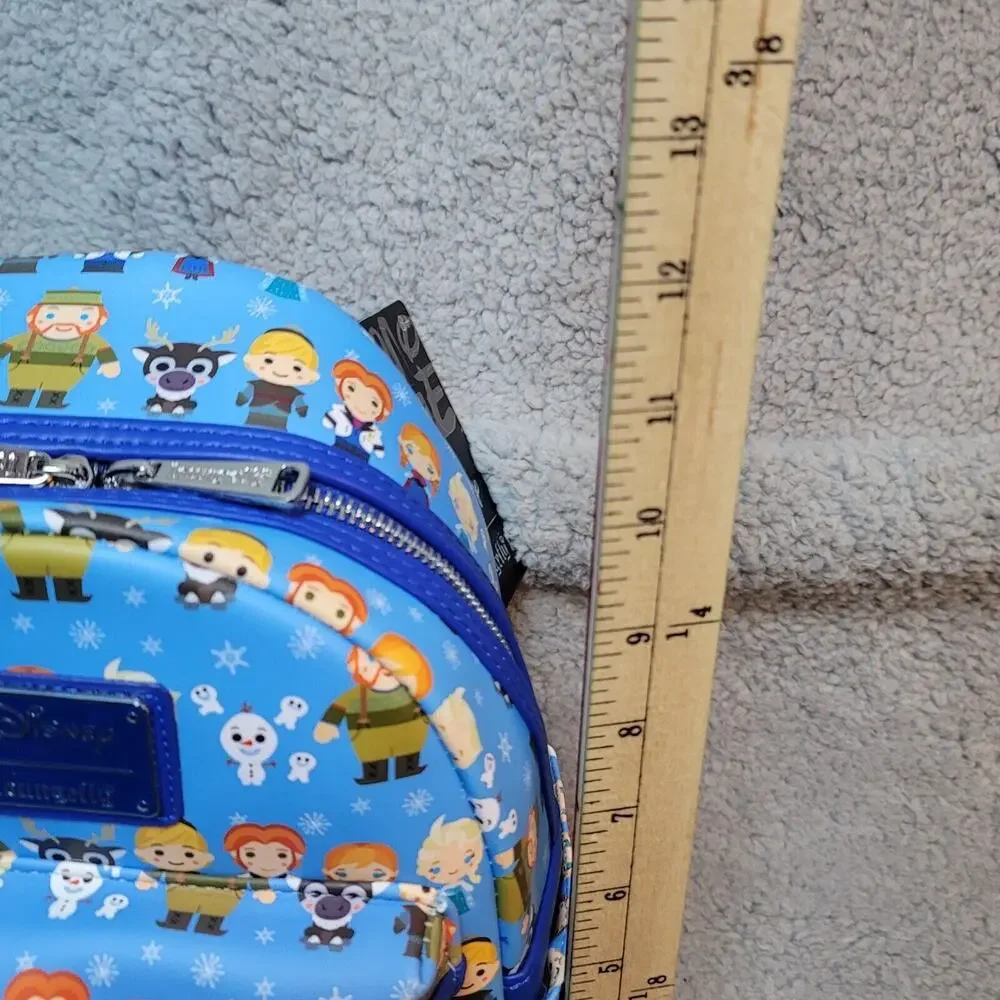 Loungefly Disney Frozen Mini Backpack All Over Design Elsa Anna Olaf Sven NEW